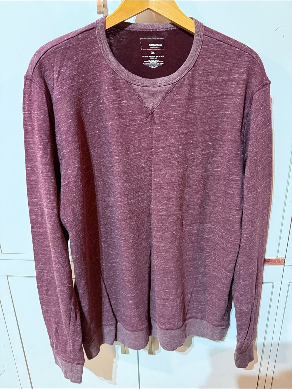 Sonoma Long Sleeve Crewneck - Heather Maroon